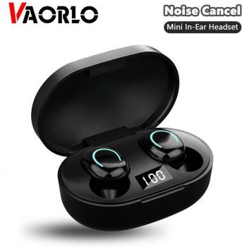 Auriculares In-Ear VAORLO X12 Mini Wireless con Cancelación de Ruido, Pantalla Digital, Estéreo Impermeable para Xiaomi Android - Color Negro
