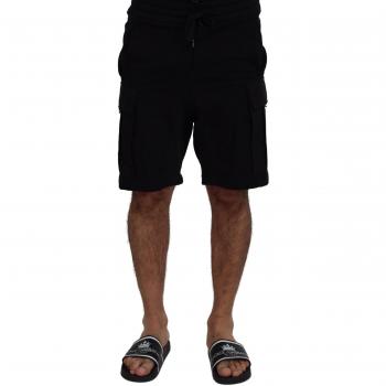 Dolce & Gabbana Black Cotton Bermuda Cargo Shorts - IT48 | M