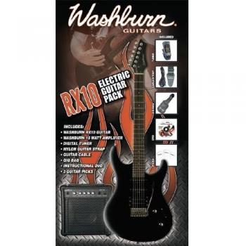 Washburn Rx-10 B Pack - Washburn Rx-10 B - Pack De Guitarra Electrica, 15 W
