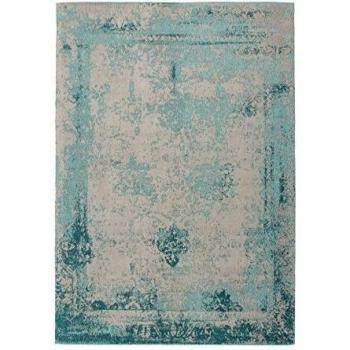 Kayoom Alfombra Seleccionar 275 Turquesa Turquesa 80cm x 150cm 50% algodón, 50% poliéster de Chenilla