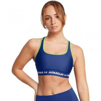 Sujetador Deportivo Cruzado de Sujeción Media para Mujer Azul XL
