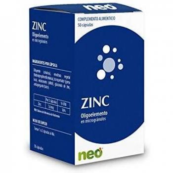NEO | Zinc - 50 Cápsulas | Complemento Alimenticio para Favorecer la Función Cognitiva Normal y Reforzar el Sistema Inmunitario | Vegano sin Alérgenos ni GMO | Tomar 1 o 2 Cápsulas al Día