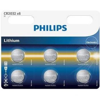 PHILIPS Blister 6 Pilas de Boton de Litio