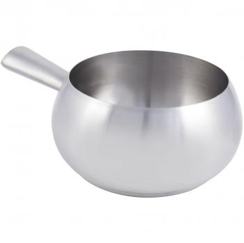 Bon Chef 5150SS Stainless Steel Induction Bottom Fondue Pot with Tapered Handle, 6 Diameter x 4 Height