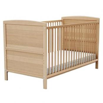 Cuna evolutiva en madera de haya barnizada 70 x 140 cm color natural