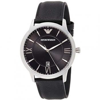 Emporio Armani Men's Analog Quartz Watch with Leather Strap AR11210