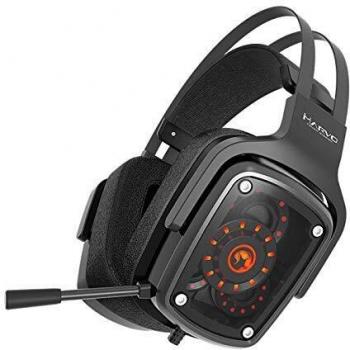 Scorpion - Cascos Gaming, Modelo MA-HG9046, Sonido Real 7.1, Incluye 3 Altavoces, Micrófono Ajustable, Control de Volumen, Conector USB, Diadema Autoajustable, Color Negro