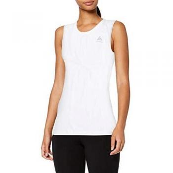 Odlo Women Crew Neck Singlet Performance Light Vestiti Da Corsa Tank Top White - Grey S