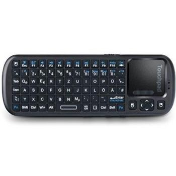 CSL - Mini Bluetooth teclado con touchpad | Wireless Keyboard | multifunción Board/mando a distancia | QWERTZ