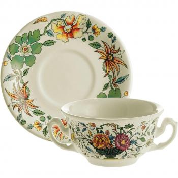 Taza de consomé con plato Aurora Bellavista La Cartuja de Sevilla