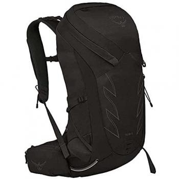 Mochila Osprey Talon 18L para hombre en color negro, ideal para senderismo, capacidad de 18 litros