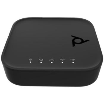 Adaptador VoIP HP Poly ATA 402 2FXS con Open SIP y fuente de alimentación