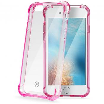 Celly Armor - Funda para iPhone 7, Color Rosa y Transparente