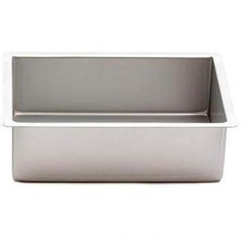 Teglia Profesional Rectangular de Aluminio Anodizado, 20 x 30 x 10 cm y 20 x 30 x 7.5 cm, Color Argento