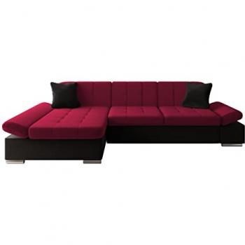 Sofá rinconero Comfivo 152, con función de descanso y caja de ropa de cama, dimensiones 278x161x76cm