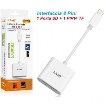 Lector de Tarjetas de Memoria 2 en 1 OTG con Interfaz Lightning y Micro-SD/TF Ith498