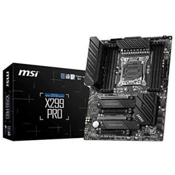 MSI X299 PRO Motherboard 'ATX, LGA2066, DDR4, Dual LAN, USB 3.2 Gen2, Type-C, M.2, Intel Core X-Series'