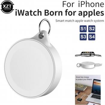 Mini Cargador Inalámbrico Magnético 2W de Carga Rápida para Apple iWatch 4/3/2/1
