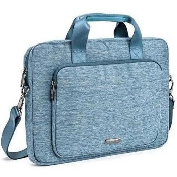 Evecase Funda para Portátil 15.6 pulgadas, Maletín Mensajero, Maletín para Portátil con Correa de Hombro y Manijas, Azul