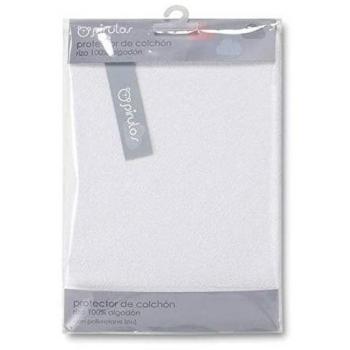 Pirulos Protector Colchón para Cuna de Bebé/Protector de Colchón e Impermeable Anti Ácaros, Medidas 60x120cm Color Blanco