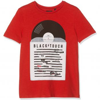 IKKS T Shirt Rouge DISQUE VINYLE, Camiseta para Niños, 38, 12 años