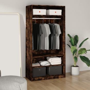 Gabinete de roble ahumado 100x50x200 cm madera multicapa