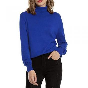 Woolen Bloom Sueter Mujer 2019 Jersey Elegante Jerseys Punto Gris Suelta y Cómoda Sudadera