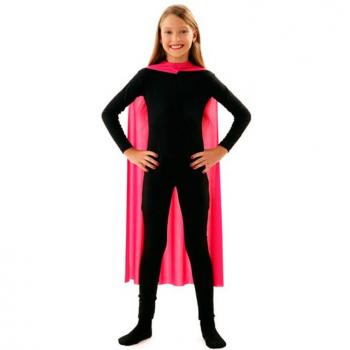 Capa Superhéroe Infantil Rosa de 90 cm
