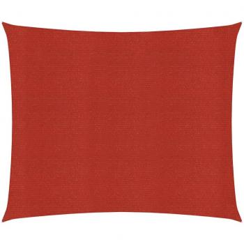 Toldo de vela HDPE 160 g/m² rojo 3x3 m
