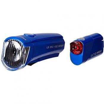 Trelock LS350 I-go Sport + LS710 Reego - Juego de Luces para Bicicleta - Azul 2018