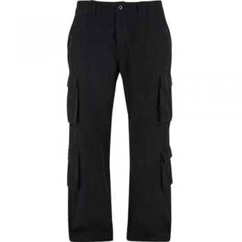 Urban Classics Men's Double Cargo Pants - Black - W36 - 100% Cotton