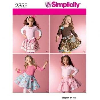 Simplicity 2356 A - Patrones de costura para faldas y accesorios para niños