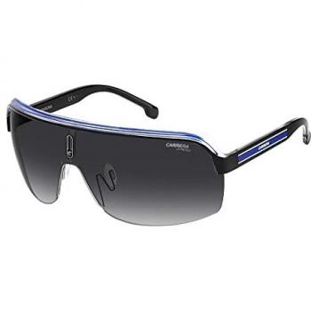 Carrera Shield Unisex Black Crystal White Blue Dark Grey Gradient Sunglasses - One Size