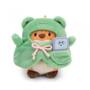 Peluche NICI Zorro Geeks 8 cm con Videojuego y Disfraz de Rana en Caja de Regalo