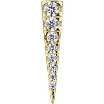 Piercing Earcandy Lance de Plata bañado en Oro Amarillo 18k