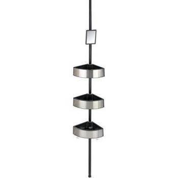 Rinconera de Ducha Telescópica Premium Big Black 27.5 x 70 - 260 x 20 cm