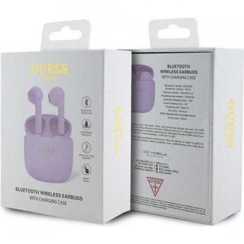 Auriculares Bluetooth TWS Guess GUTWST26PSU con Estación de Carga, Color Morado