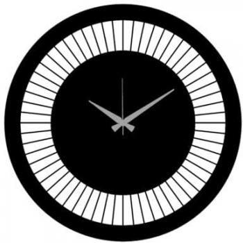 Reloj de Pared Geométrico 57 - Metal Negro - 40x0,15x40 cm - Epikasa