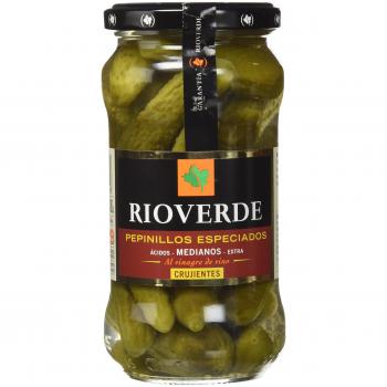 Rioverde - Pepinillos especiados - Al vinagre de vino - 180 g - [Pack de 6]