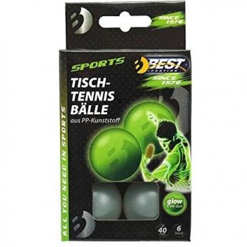 Best Sporting Glow in the Dark 3-Star Table Tennis Balls Set of 6