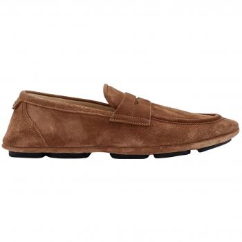 Dolce & Gabbana Men's Hazel Suede Loafers with DG Logo, Size 42½ (9½ US)