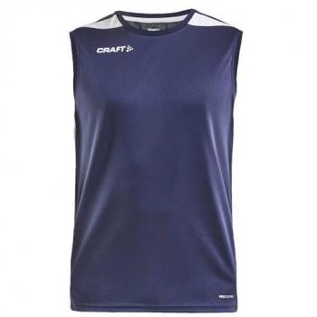 Craft Pro Control Impact Sleeveless Jersey for Men - Marine Polyester, X-Small