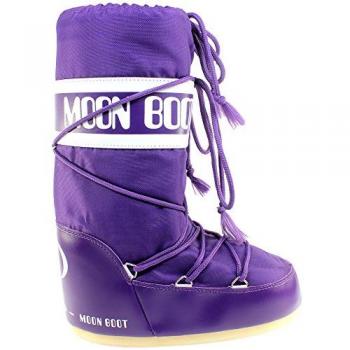 Moon Boot Icon Nylon Lilac Winter Boots for Women and Men, Sizes 6-9 UK