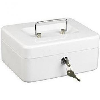 Alco 841-10 - Caja Fuerte metálica de caudales, 14 x 19 cm, Color Blanco