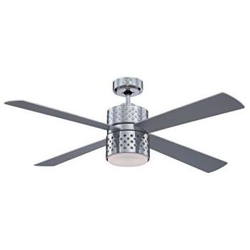 Ventilador de techo Lenerco cromado con luz