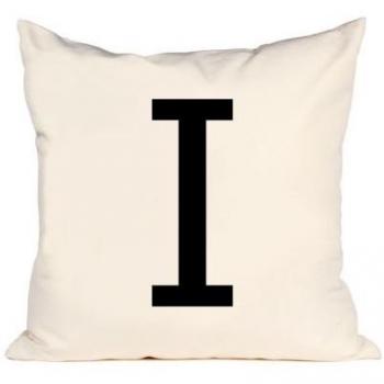 SuperStudio Lo + deModa Letra I Funda para cojín, 100% algodón, Blanco, 50 x 50 x 0.2 cm
