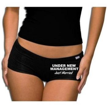'Touchlines Damen Panty PT216 - Braguitas, camiseta, Under New Management - Just Married negro XL