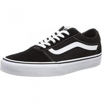Vans Ward Suede Canvas Trainers - Black/White - Male - Size: 8 UK