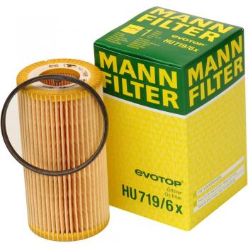 Original MANN-FILTER Filtro de aceite HU 719/6 X – Set de filtro de aceite juego de juntas – Para automóviles