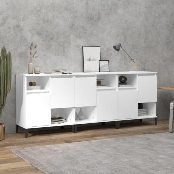 Aparador 3 piezas blanco 60x35x70 cm madera multicapa